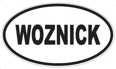 WOZNICK - Oval Sticker
