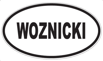 WOZNICKI - Oval Sticker
