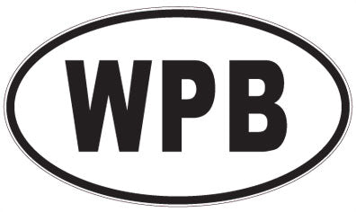 WPB - 3 Letter Initials Oval Magnet