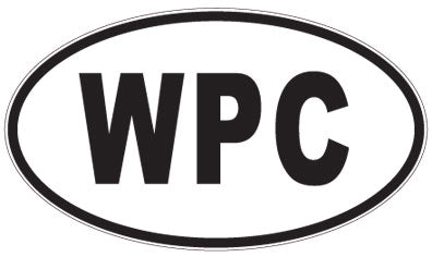 WPC - 3 Letter Initials Oval Magnet
