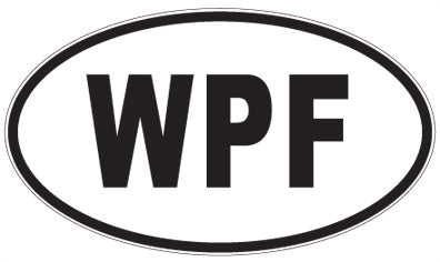 WPF - 3 Letter Initials Oval Sticker