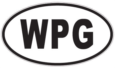 WPG - 3 Letter Initials Oval Sticker