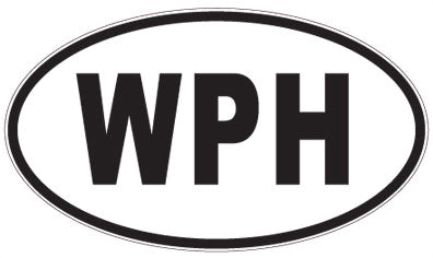 WPH - 3 Letter Initials Oval Sticker