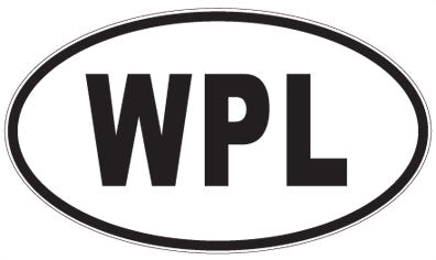 WPL - 3 Letter Initials Oval Sticker
