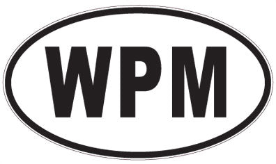 WPM - 3 Letter Initials Oval Magnet