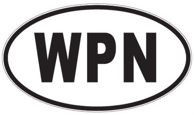 WPN - 3 Letter Initials Oval Magnet