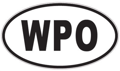 WPO - 3 Letter Initials Oval Magnet