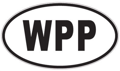 WPP - 3 Letter Initials Oval Magnet
