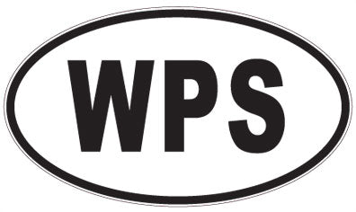 WPS - 3 Letter Initials Oval Sticker