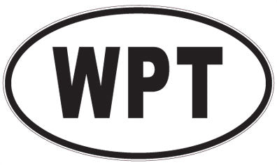 WPT - 3 Letter Initials Oval Magnet