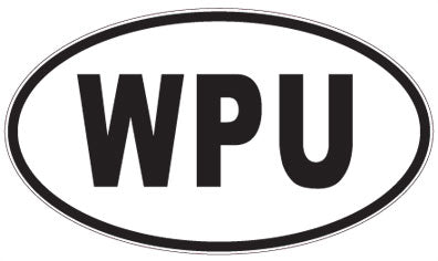 WPU - 3 Letter Initials Oval Magnet