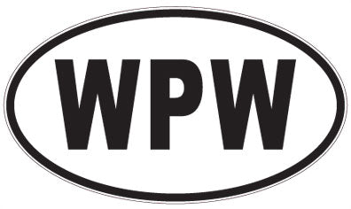 WPW - 3 Letter Initials Oval Sticker
