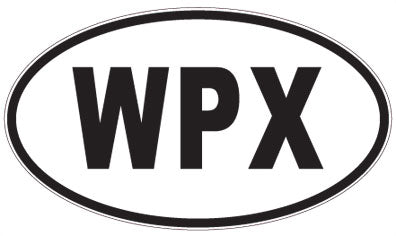 WPX - 3 Letter Initials Oval Magnet