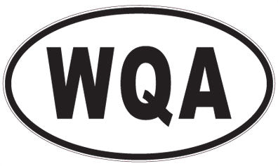 WQA - 3 Letter Initials Oval Magnet