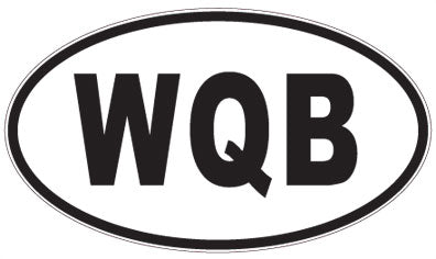 WQB - 3 Letter Initials Oval Magnet