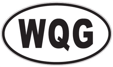 WQG - 3 Letter Initials Oval Magnet