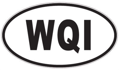 WQI - 3 Letter Initials Oval Magnet