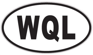 WQL - 3 Letter Initials Oval Magnet