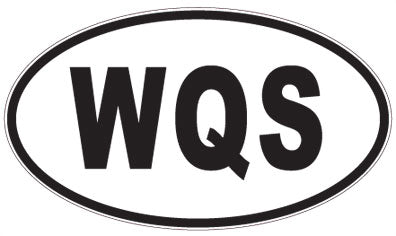 WQS - 3 Letter Initials Oval Magnet