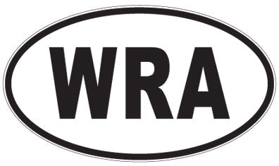 WRA - 3 Letter Initials Oval Sticker