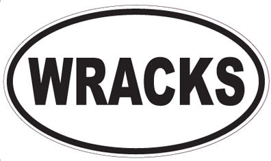 WRACKS - Oval Sticker