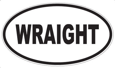 WRAIGHT - Oval Sticker