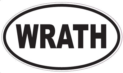 WRATH - Oval Sticker