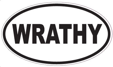 WRATHY - Oval Sticker