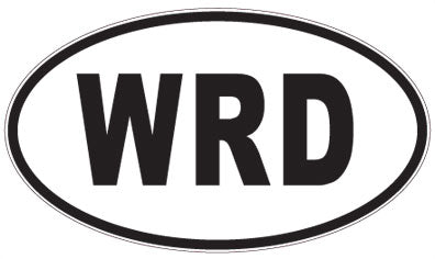 WRD - 3 Letter Initials Oval Magnet