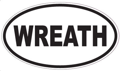 WREATH - Oval Sticker