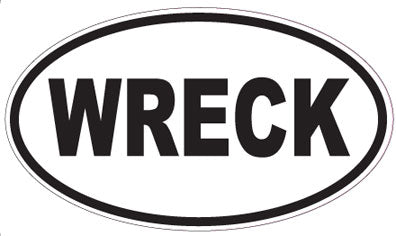 WRECK - Oval Sticker
