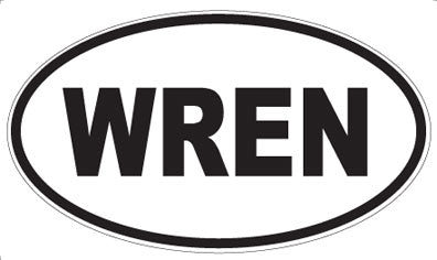 WREN - Oval Sticker