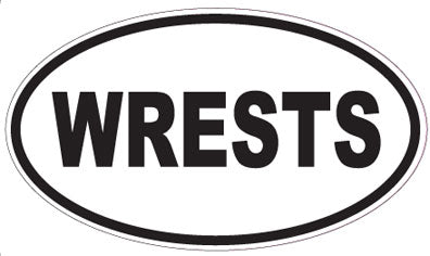 WRESTS - Oval Sticker