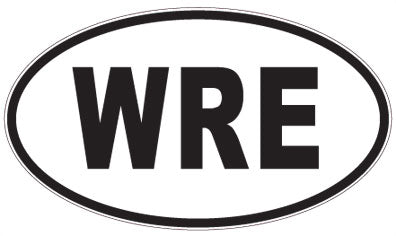 WRE - 3 Letter Initials Oval Magnet