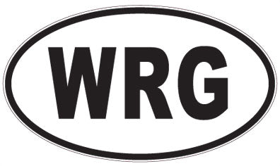 WRG - 3 Letter Initials Oval Magnet