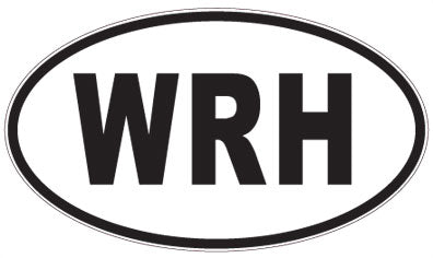 WRH - 3 Letter Initials Oval Sticker