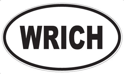 WRICH - Oval Sticker