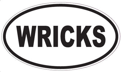 WRICKS - Oval Sticker