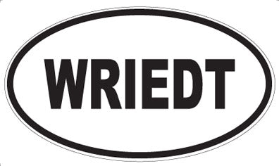 WRIEDT - Oval Sticker