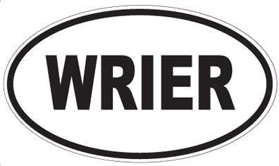 WRIER - Oval Sticker