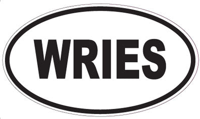WRIES - Oval Sticker