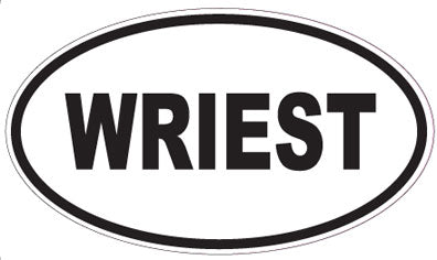 WRIEST - Oval Sticker