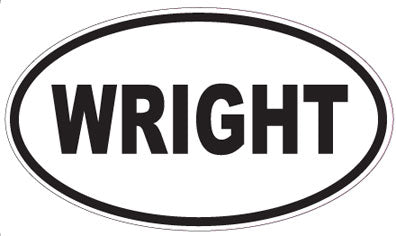 WRIGHT - Oval Sticker