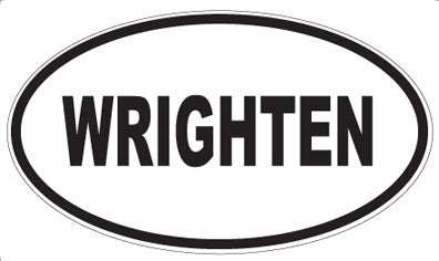 WRIGHTEN - Oval Sticker