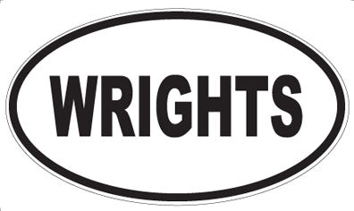 WRIGHTS - Oval Sticker