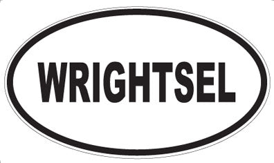 WRIGHTSEL - Oval Sticker