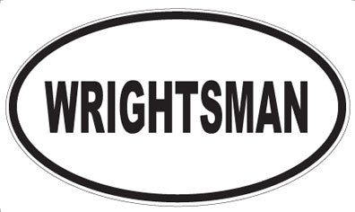 WRIGHTSMAN - Oval Sticker