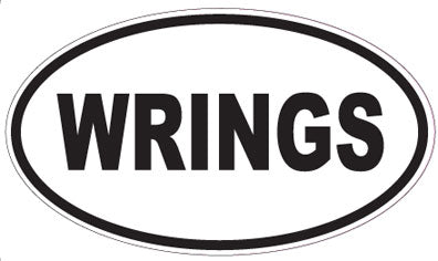 WRINGS - Oval Sticker