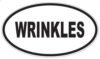 WRINKLES - Oval Sticker