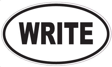 WRITE - Oval Sticker